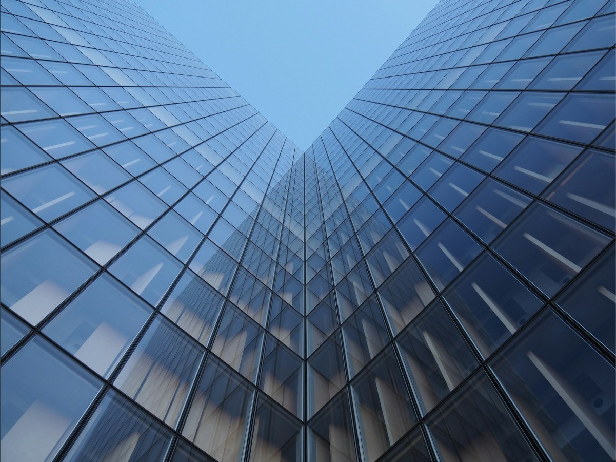 Glass building walls